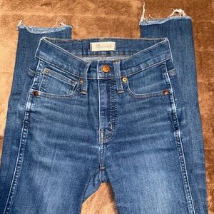 Madewell Women's Distressed Blue Skinny Jeans